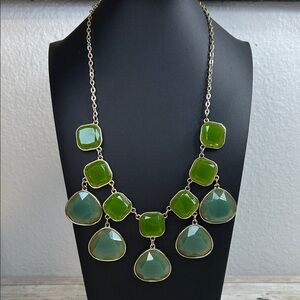 Talbots Elegant Green Statement Necklace